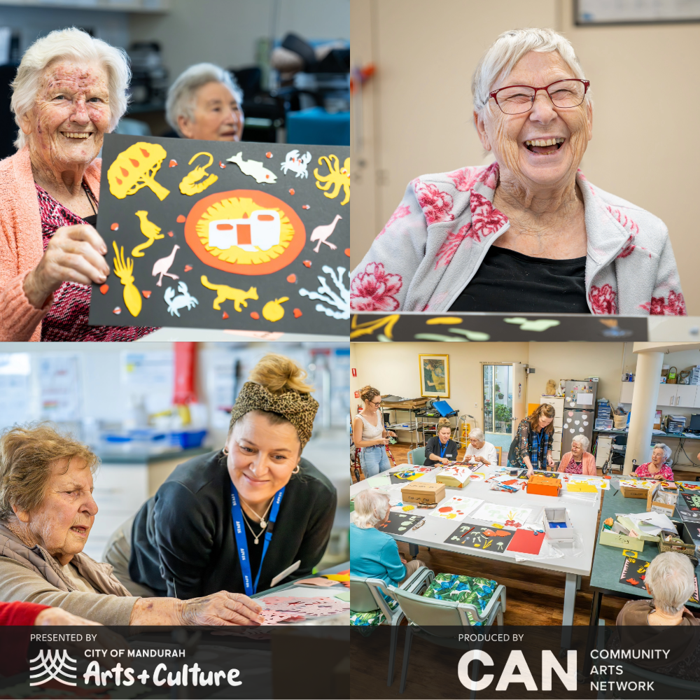 Four images of participants in the Creative Wellbeing Project