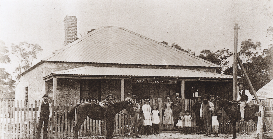 Old sepia photo of the first Mandurah Post Office