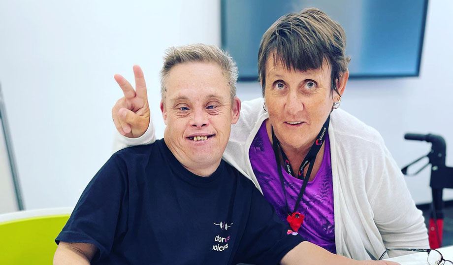 Two people smiling for a photo