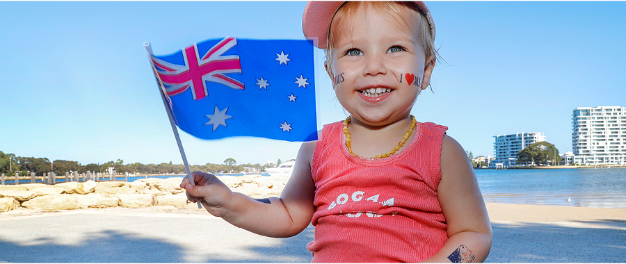 Child celebrating Australia Day Australia Day event