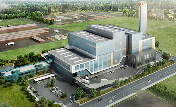 Waste to energy plant artist impression