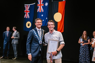 Liam Gould at Mandurah Australia Day Weekend Ceremony 