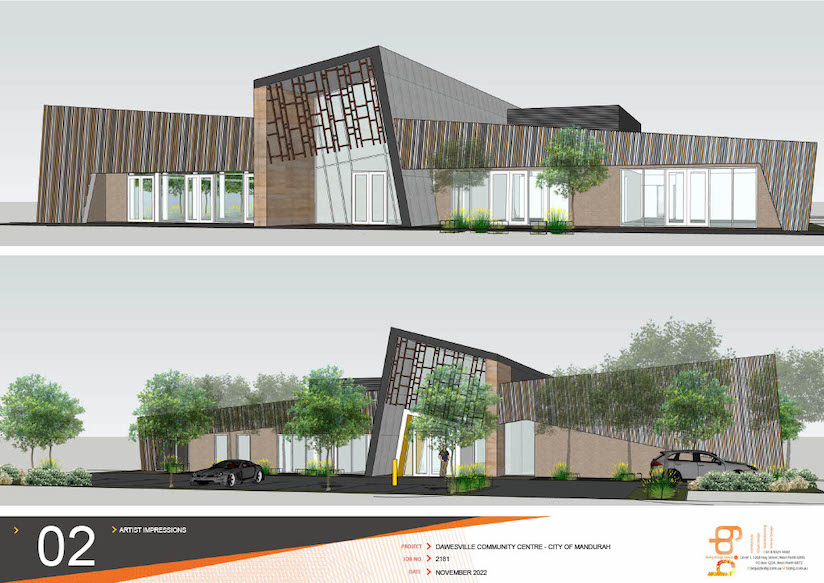 Sketch artist impression of Dawesville Community Centre