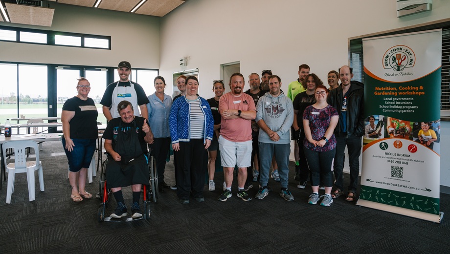 A group of people with disability at a healthy eating workshop.
