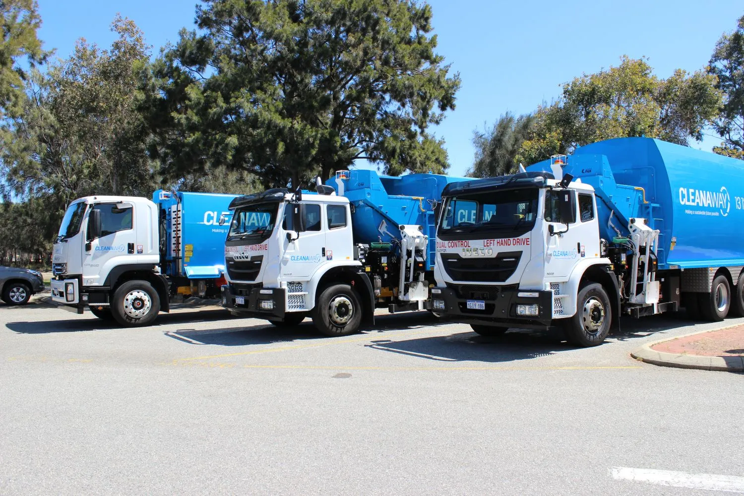Cleanaway rubbish trucks