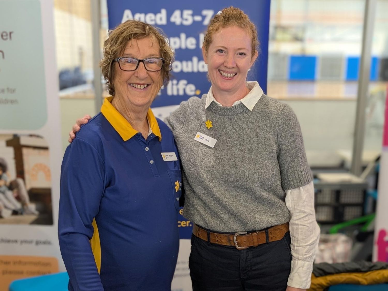Two women from the Cancer Council at the Women's Expo